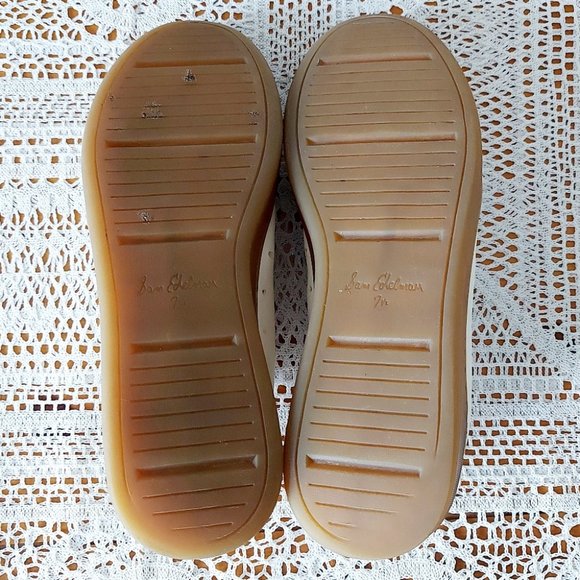 Sam Edelman Leather Sneakers Jayme Se-1980 Cream Lace-up Women's Size 8/8.5 - Picture 12 of 14